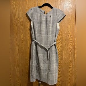 H&M work dress. Size small. Grey and white.